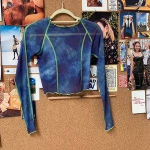 Fitted mesh crop top